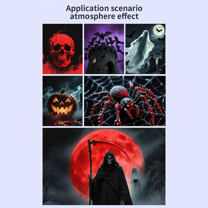 Halloween LED Projection Light | 360° Rotatable USB Horror Atmosphere Lamp