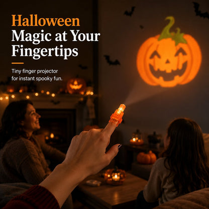 🎉🎃 Halloween Finger Projector Lights – Mini Pattern Projector