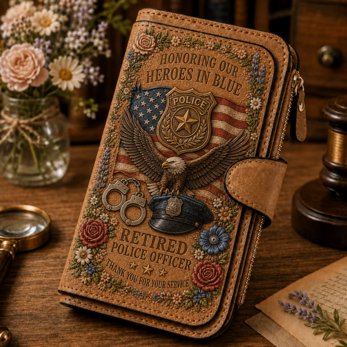 Retirement & Patriotic Commemorative Keepsake Wallet Collection