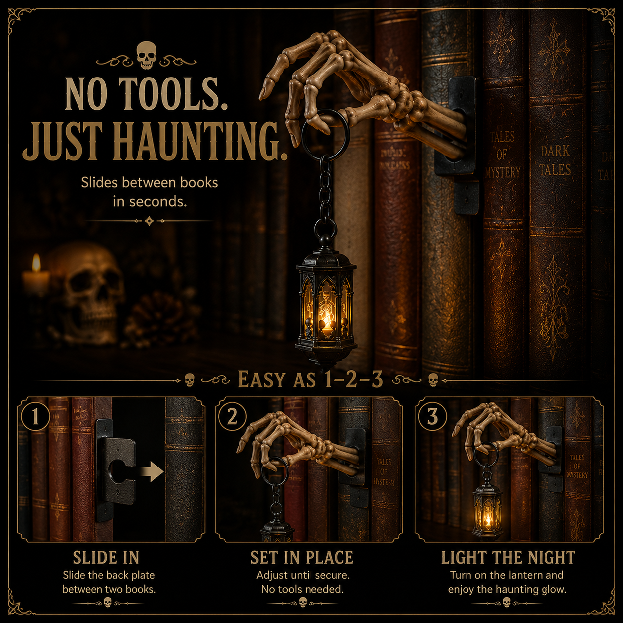 💀Skeleton Hand Lantern Shelf Light™