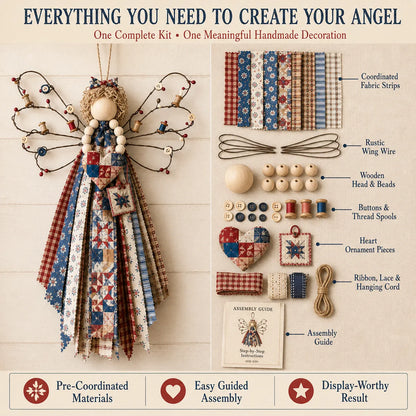 🔥LAST DAY 50% OFF - 🪽 Angel Fabric Hanging DIY Kit - Stitch a Little Blessing That Stays Forever