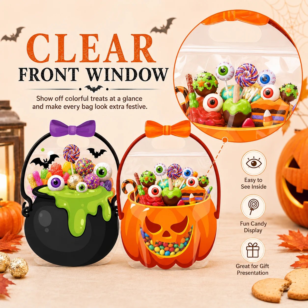 🔥Last Day 50% OFF - 🎃Halloween Plastic Goodie Bags