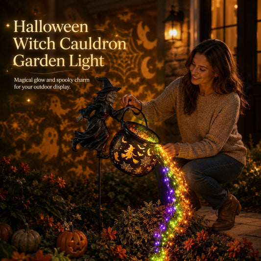 🎉Halloween Witch Cauldron Garden Light