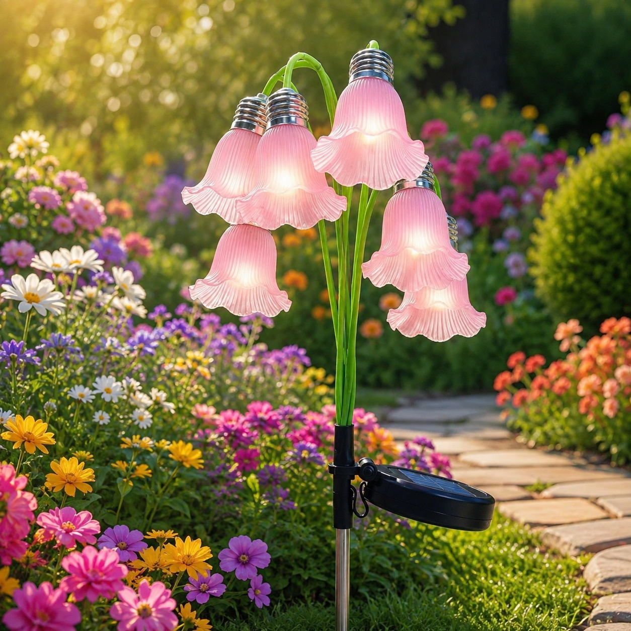 📢49% OFF !! ⏰Solar Flower Lights Outdoor Garden Decorations
