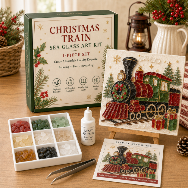 🔥Last Day 50% OFF - 🎄 Christmas Sea Glass Art Kit