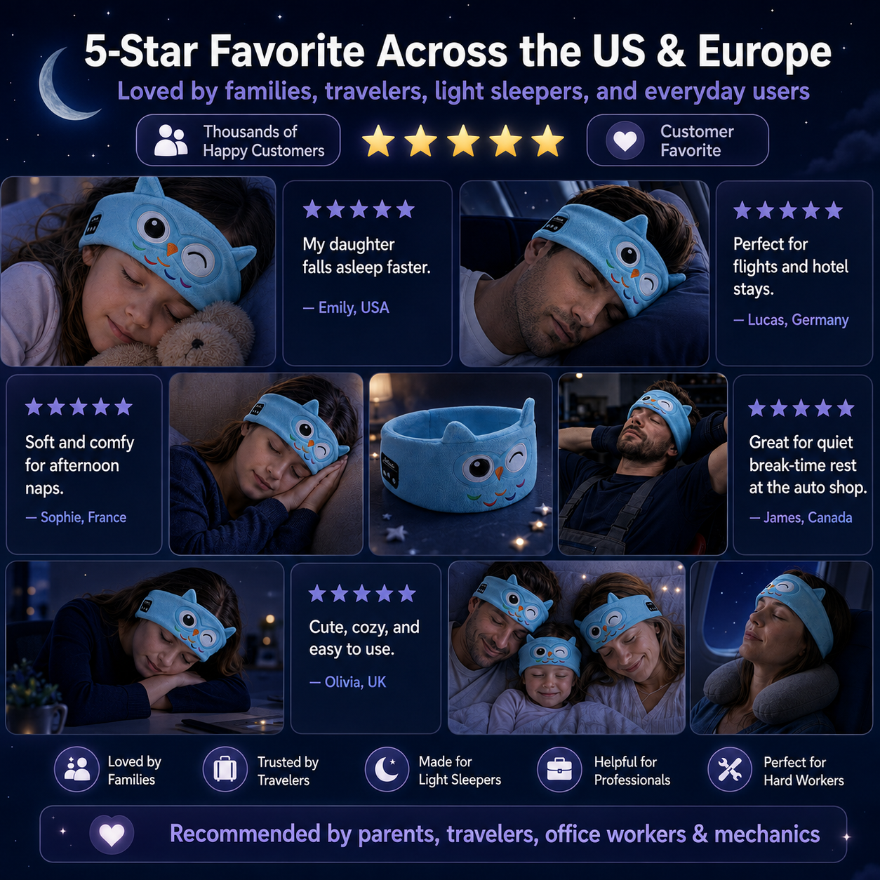Kids' Bluetooth Headband Headphones