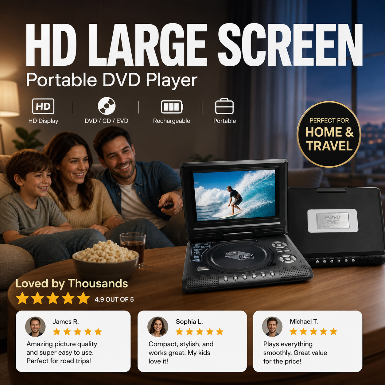 Portable player screen comparison