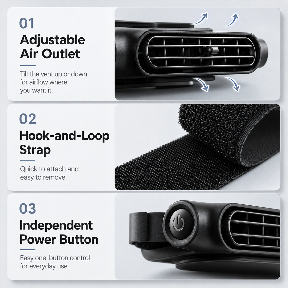 🔥Rechargeable Car Seat Cooling Fans
