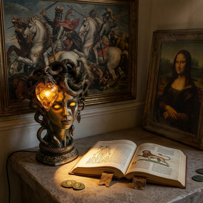 🐍 Medusa’s Handcrafted Gothic Table Lamp