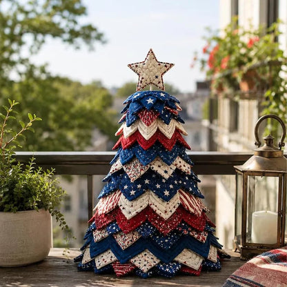 💥 LAST DAY 49% OFF - Americana Christmas Tree Quilt Kit (📦Buy 2 Free Shipping)