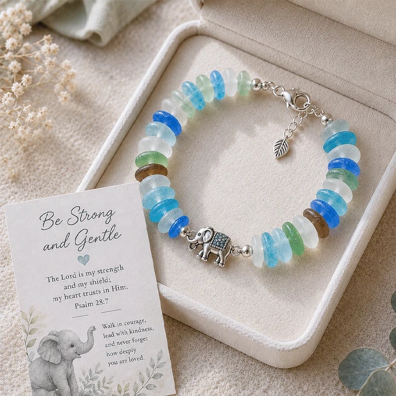🔥Last Day 50% OFF - 🩵 Sea Glass Blessing Bracelet