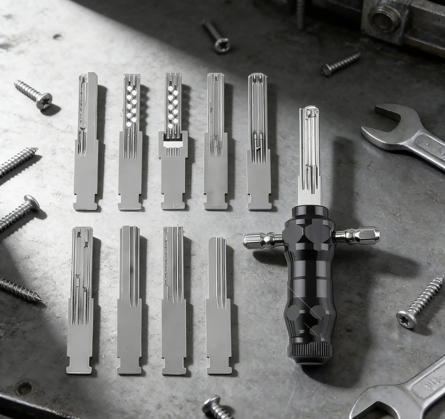 🔐Tubular Lock Pick Set: 9-in-1 Precision Unlocking Tool for Locksmiths