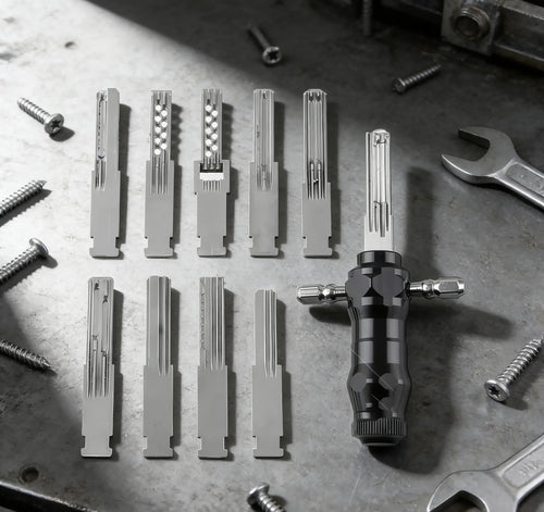 🔐Tubular Lock Pick Set: 9-in-1 Precision Unlocking Tool for Locksmiths