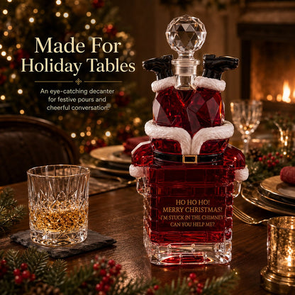 ✨ ✨ Pre-order: 50% Off – Santa Stuck in the Chimney Whiskey Bottle