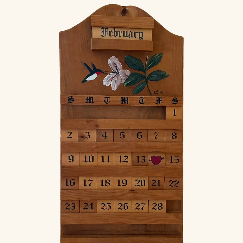 🎄 Festive Wooden Perpetual Calendar