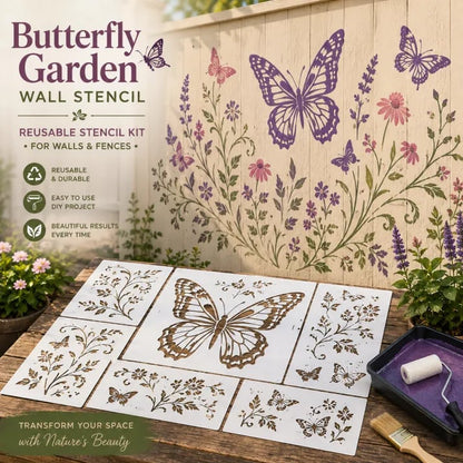 🔥LAST DAY 50% OFF - 🌿 Garden Wall Stencil™ – Reusable DIY Kit for Walls, Fences & Patios