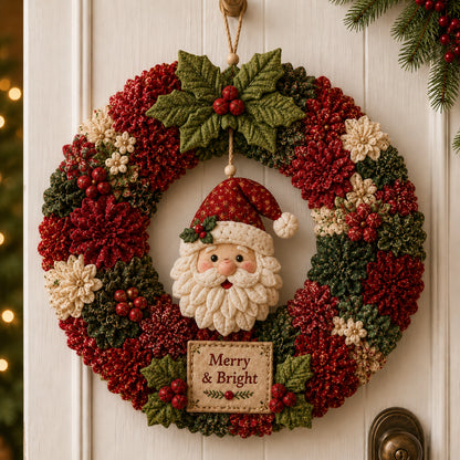 🔥49% Off Last Day🔥🎄 3D Fabric Poke Wreath DIY Kit