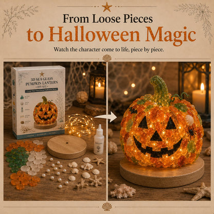 🎉⏳ 49% OFF – 🎃 Beginner-Friendly DIY Lighted Sea Glass Halloween Character Kit Collection | Complete Kit with Sea Glass Pieces, LED Lights & Step-by-Step Guide Included 💕