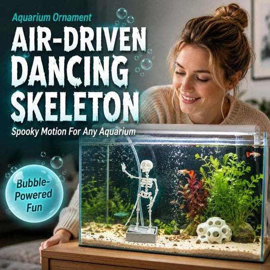 Air-Driven Dancing Skeleton Aquarium Ornament💀