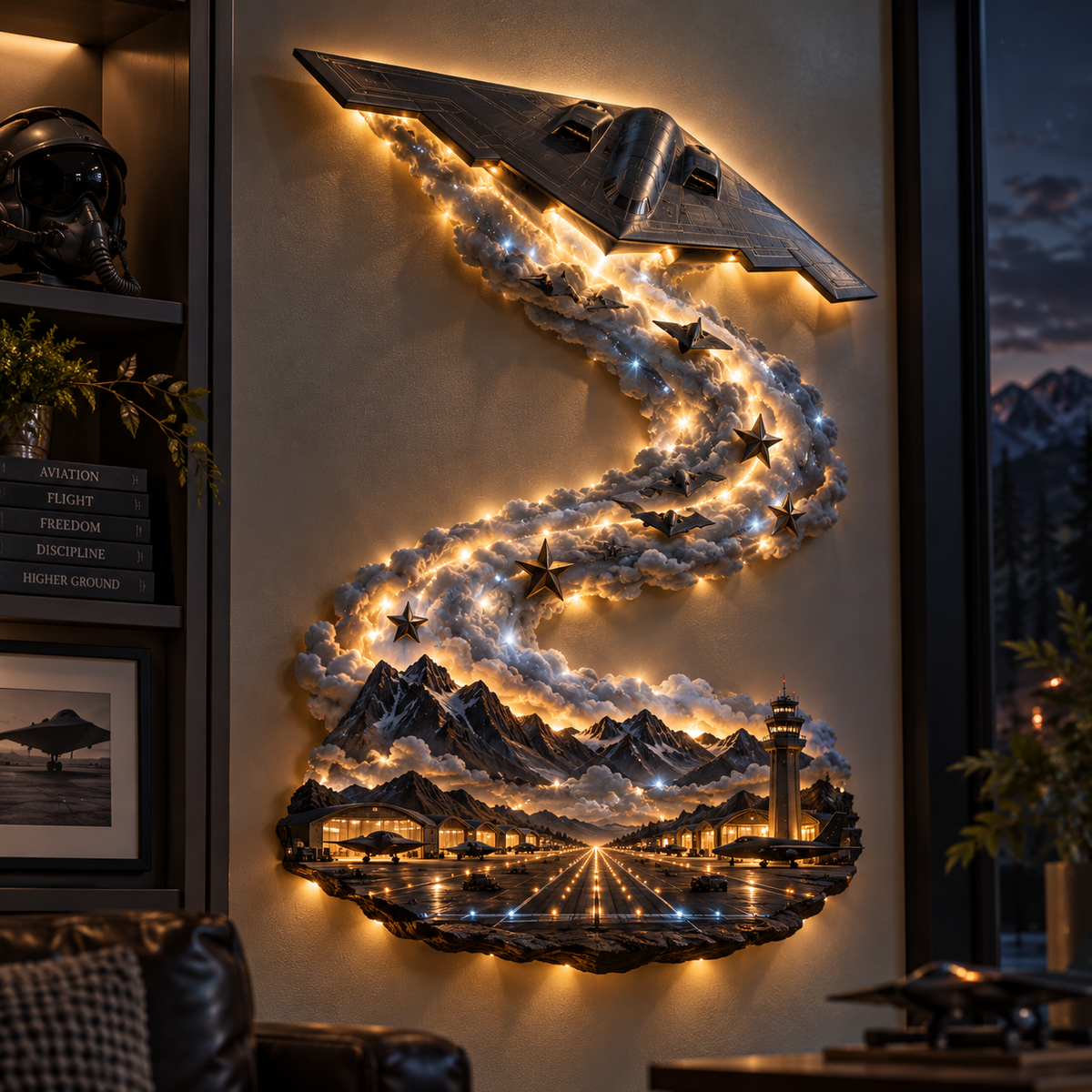 🔥 LAST DAY 49% OFF 🔥 Fighter Jet LED Wall Art – Bring The Spirit Of Flight Home ✈️