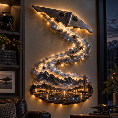 🔥 LAST DAY 49% OFF 🔥 Fighter Jet LED Wall Art – Bring The Spirit Of Flight Home ✈️