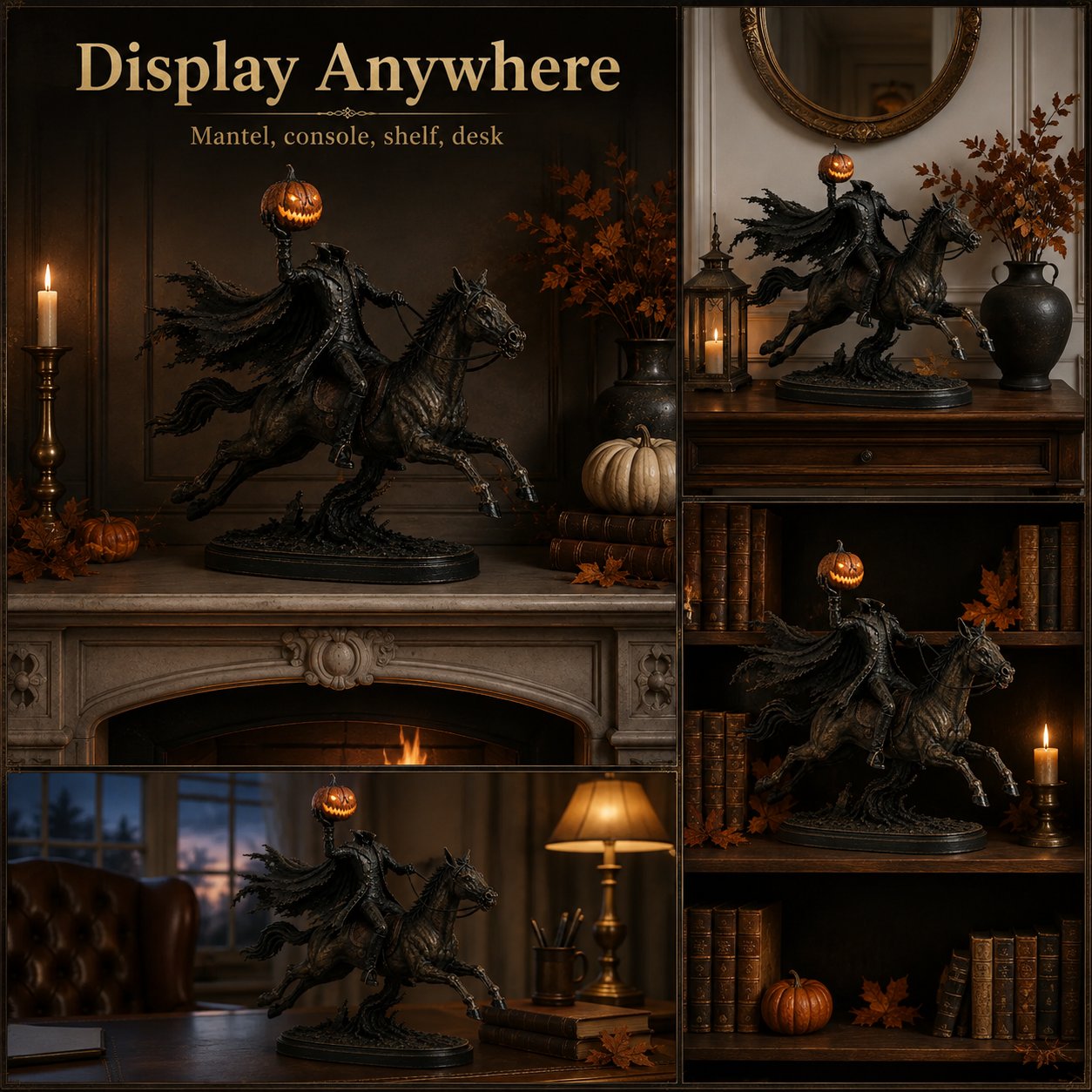 ⏰Limited Stock 50% OFF - 🎃🏇Midnight Chase Headless Horseman Statue | Awaken the Legend of the Hollow(✨Same as the video)