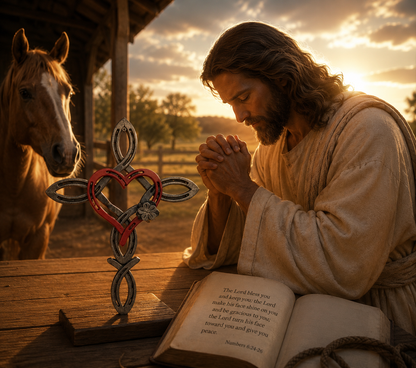 Blessed Horseshoe Cross with Heart - A Symbol of Faith, Protection, and Love That Endures (𝑱𝒐𝒓𝒅𝒂𝒏 𝑴𝒂𝒚𝒏𝒂𝒓𝒅 𝑯𝒂𝒏𝒅𝒎𝒂𝒅𝒆®)