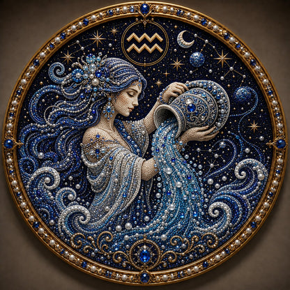 🔥LAST DAY 50% OFF - ♈12 Zodiac Signs Pearl Art Kit — The Perfect Personalized Gift for Astrology Lovers🌙