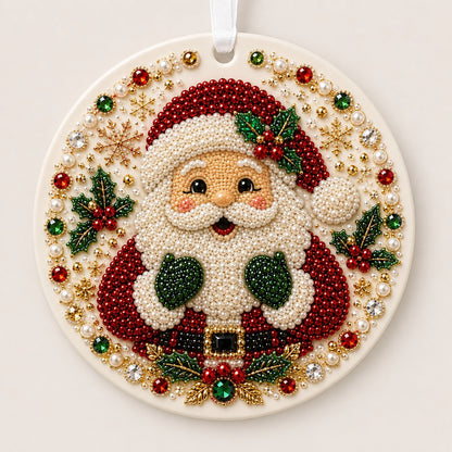 🌲✨ DIY Pearl & Gem Christmas Ornament Collection