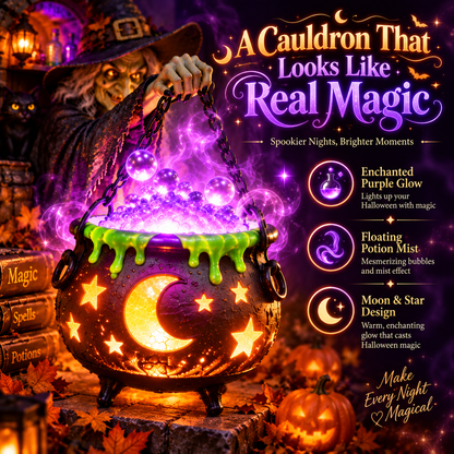 🧙‍♀️ LAST DAY 50% OFF 🎃 Witch’s Magical Cauldron Light - Enchanted Halloween Hanging Decor