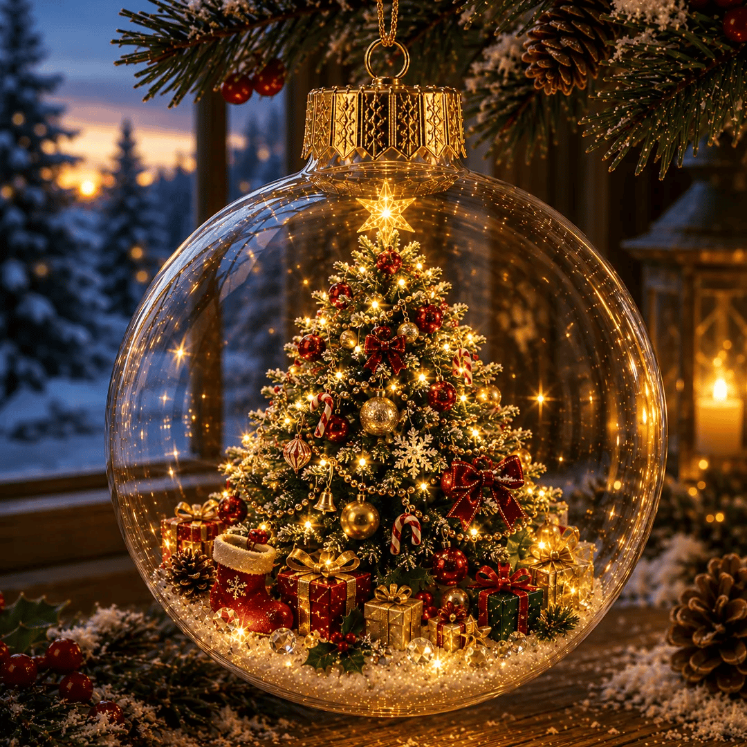 🔥Limited time 69% OFF -✨🎄 Glowing Christmas Story Ornament – Light-Up Mini Holiday Scene