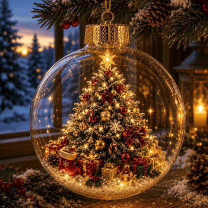 🔥Limited time 69% OFF -✨🎄 Glowing Christmas Story Ornament – Light-Up Mini Holiday Scene