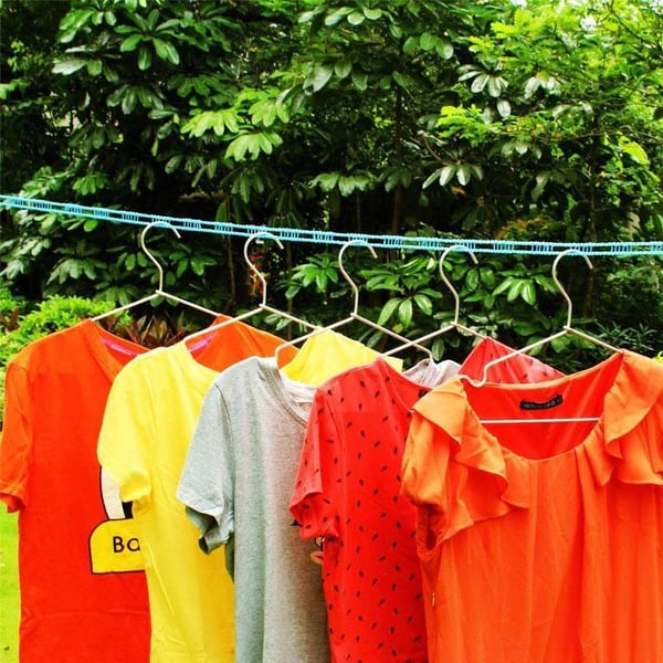 🔥Clothesline for Outside, Adjustable Clothes line,Windproof Clothesline with Hooks, Indoor and Outdoor Laundry and Drying Lines,Ideal Camping & Travel Essentials