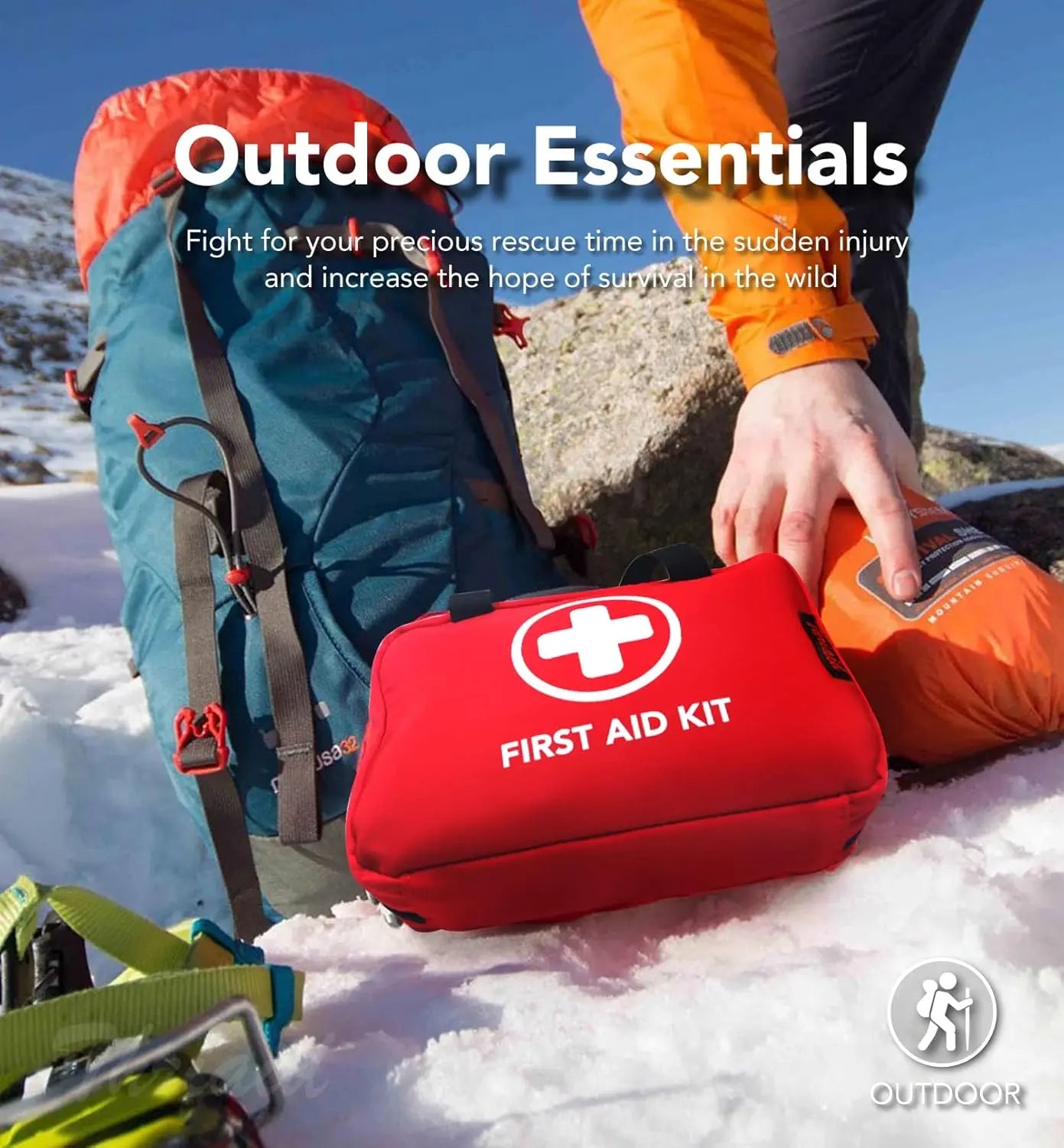 Water resistant first aid kit outer case
