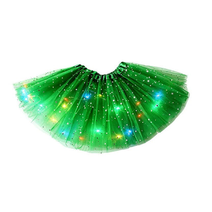 🏆 Last Day 50%OFF!🎁LED Light Up Sequin Tutu Skirt Star Mesh Princess Skirt for Girls and Adults