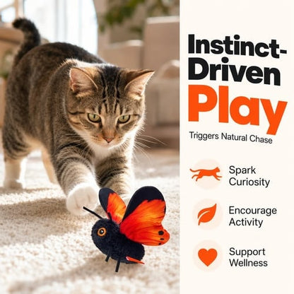 🎁2026 New Arrivals 49% OFF💥Smart Sensing Flapping Butterfly Toy for Cats – Auto-Motion Activation, Realistic Flutter & Endless Play 🦋
