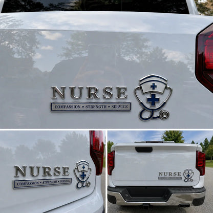 🏆Last Day Promo: 49% OFF! 💉Nurse Compassion Strength Service Car Emblem Metal Badge