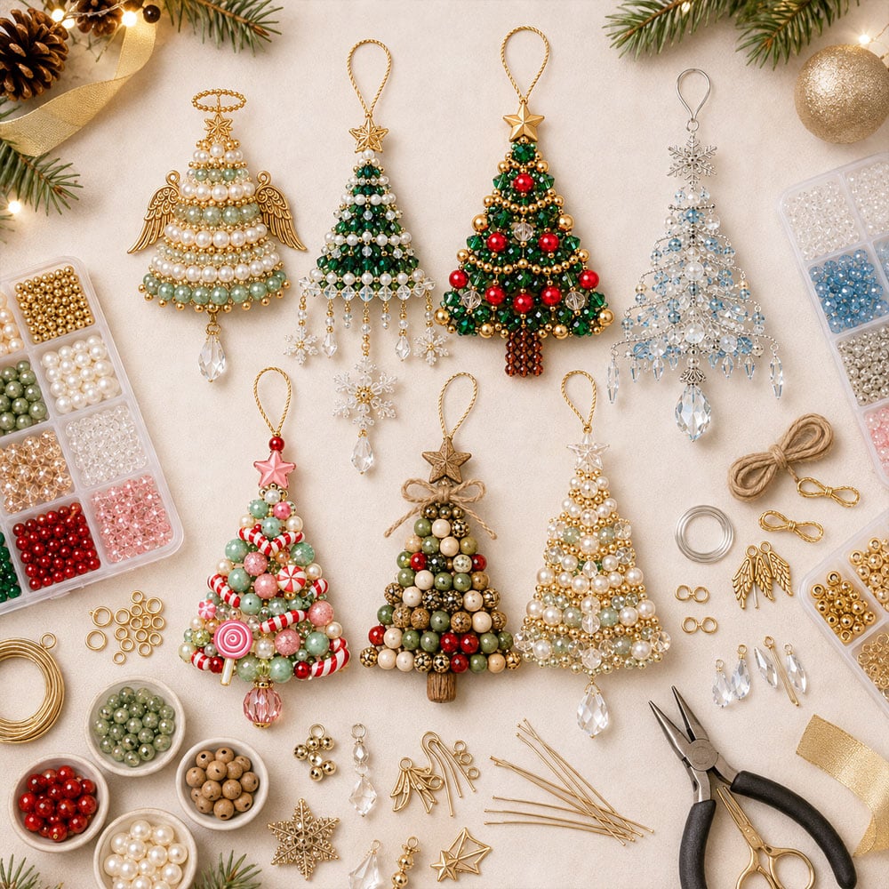 DIY Christmas Tree Beaded Ornament Kit