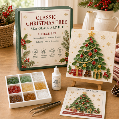 🔥Last Day 50% OFF - 🎄 Christmas Sea Glass Art Kit