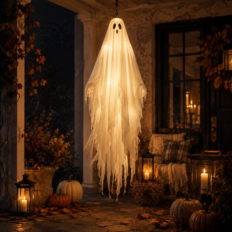 👻🌙 Hauntingly Beautiful Floating Ghost Lights – 4-Style Halloween Collection
