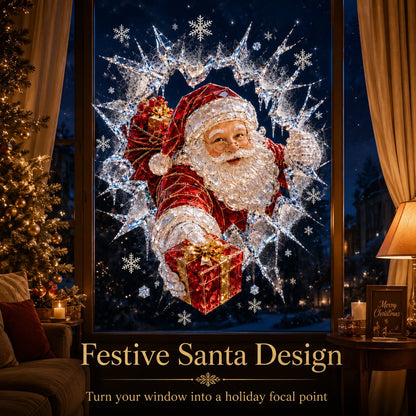 🔥Last Day 50% OFF - 🎅 2026 Christmas Window Decals – 3D Crack Glass Holiday Decorations for a Magical Winter Wonderland