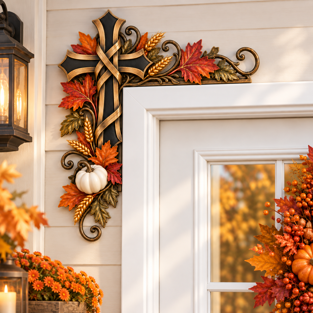 🍁Autumn Cross Door Topper