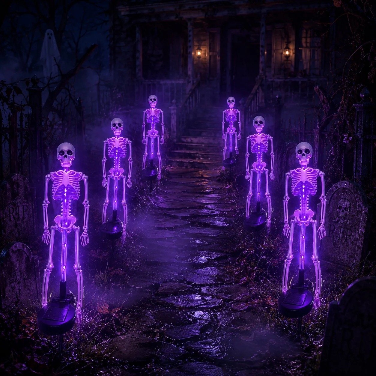 🔥Hot Sale - 49% OFF🎉Solar Skeleton YardStake
