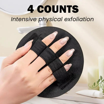 4 Counts Soft Rubber Shower Scrubber for Efficient Cleansing Body, For All Kinds of Skin and more Cleaning