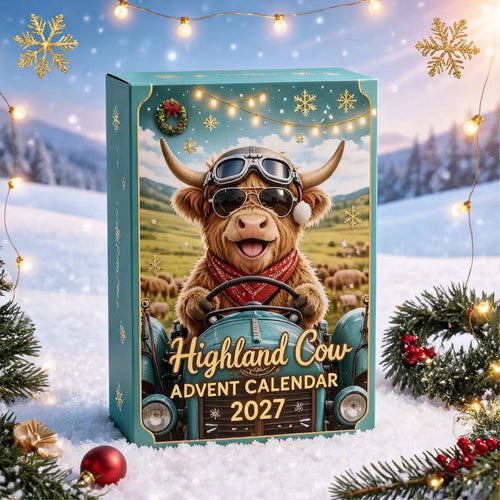 🐮✨Highland Cow Advent Calendar 2027 | Cute Highland Cow Mini Figurines Advent Box