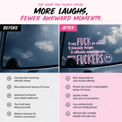 🔥Last Day 50% OFF - 😈🖤 "I Say F*ck SO OFTEN" Funny Car Decal