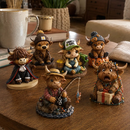 🎄 24 Days of Highland Cow Christmas Advent Calendar 2026 | 24 Unique 3D Cow Figures