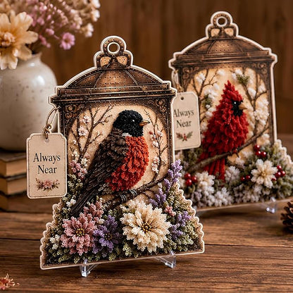 🐦3D Fabric Poke Art Memory Lantern Kit🔥No-Sew DIY Bird-Themed Memorial for Adult Beginner Handmade Hobby Gift