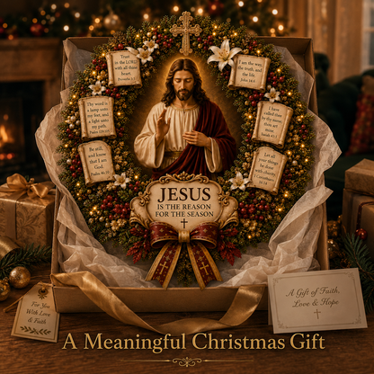 🔥Hot Sale 60% OFF✝️ Jesus Blessing Christmas Wreath