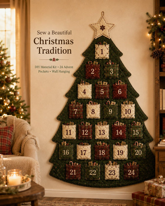 🔥Last Day 49% OFF - 🎄✨DIY 24-Pocket Fabric Christmas Advent Tree Kit(📦 Buy 2 Free Shipping)